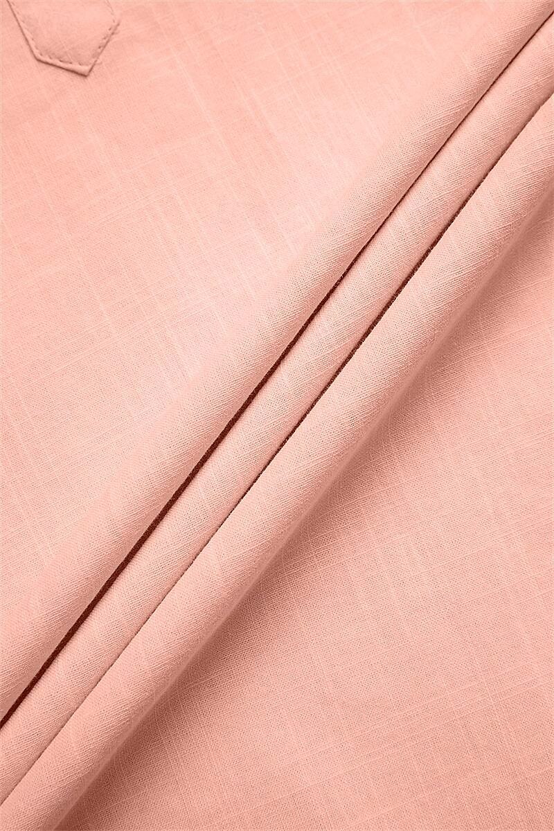 Men's Shirt Linen Shirt Band Collar Shirt Popover Shirt Summer Shirt Beach Wear Plain Casual Daily Black White Pink Green Short Sleeve Henley Summer Clothing Apparel