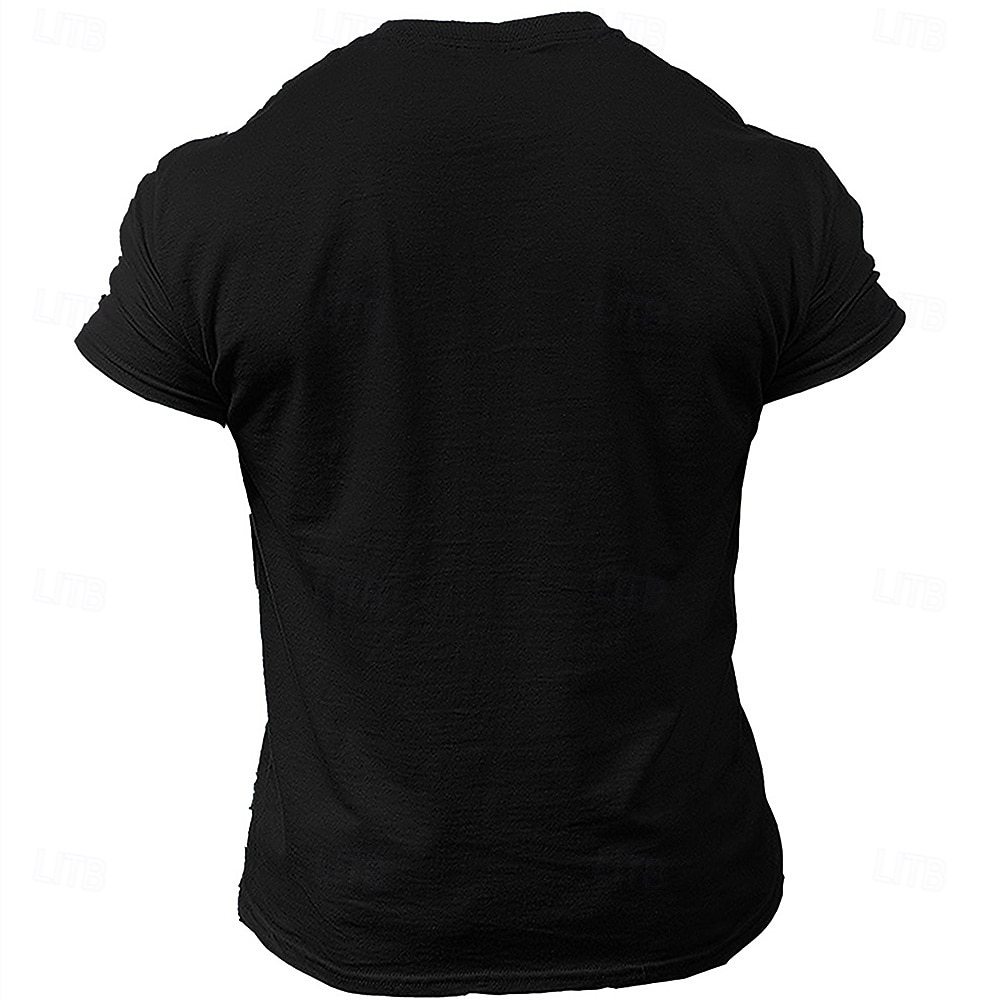 Men's Funny T Shirt Short Sleeve T shirt 3D Print Crew Neck Shirt Fashion Daily Street Daily Black Summer Spring Clothing Apparel S M L XL XXL XXXL