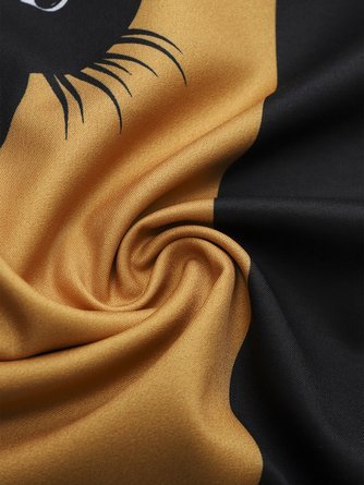 Rhyvra Men's Halloween Elements Cat Graphic Print Short Sleeve Shirt