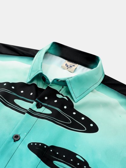 Rhyvra Alien Chest Pocket Short Sleeve Shirt