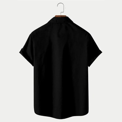 Men's Shirt Button Up Shirt Casual Shirt Summer Shirt Bowling Shirt Graphic Prints Musical Notes Turndown Black Pink Blue Green Street Daily Short Sleeve Print Clothing Apparel Fashion 1950s Casual