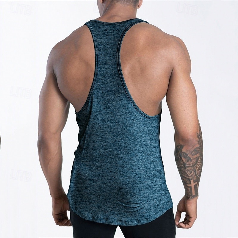 Men's Tank Top Vest Top Undershirt Sleeveless Shirt Sleeveless U Neck Summer Plain Fashion Designer Basic Vacation Street Going out Black Pink Navy Blue Top Tee for Men