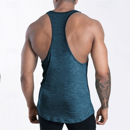 Men's Tank Top Vest Top Undershirt Sleeveless Shirt Sleeveless U Neck Summer Plain Fashion Designer Basic Vacation Street Going out Black Pink Navy Blue Top Tee for Men