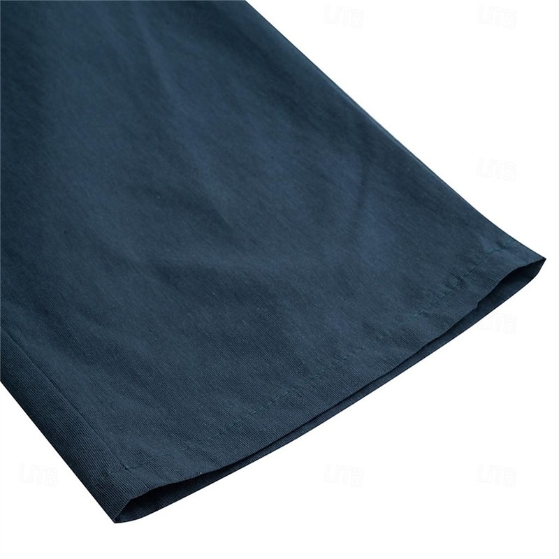 Men's Linen Pants Trousers Summer Pants Beach Pants Casual Pants Drawstring Elastic Waist Plain Breathable Lightweight Full Length Yoga Casual Daily Basic Black White