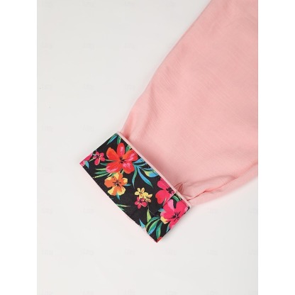 Men's Shirt Linen Shirt Summer Shirt Beach Wear Button Up Shirt Floral Vacation Curise Black White Pink Blue Long Sleeve Lapel Spring & Fall Clothing Apparel Splice