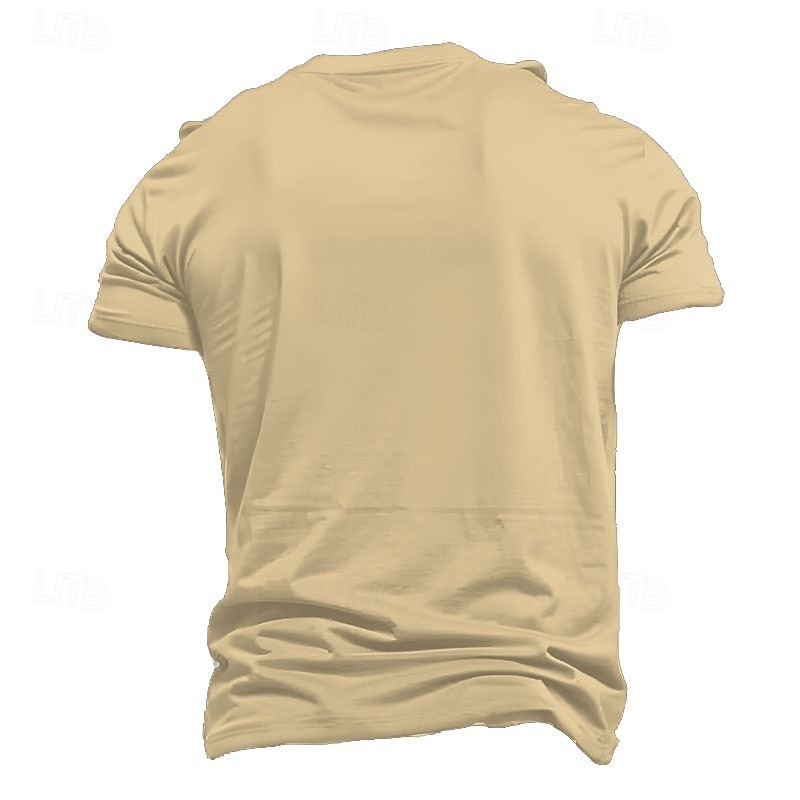 Men's Animal Funny T Shirt Short Sleeve T shirt 3D Print Crew Neck Shirt Exaggerated Designer Party Holiday Khaki Summer Spring Clothing Apparel S M L XL XXL XXXL