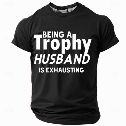  Men's Funny Husband T Shirt Short Sleeve T shirt 3D Print Crew Neck Shirt Fashion Daily Street Daily Black Red Blue Summer Spring Clothing Apparel