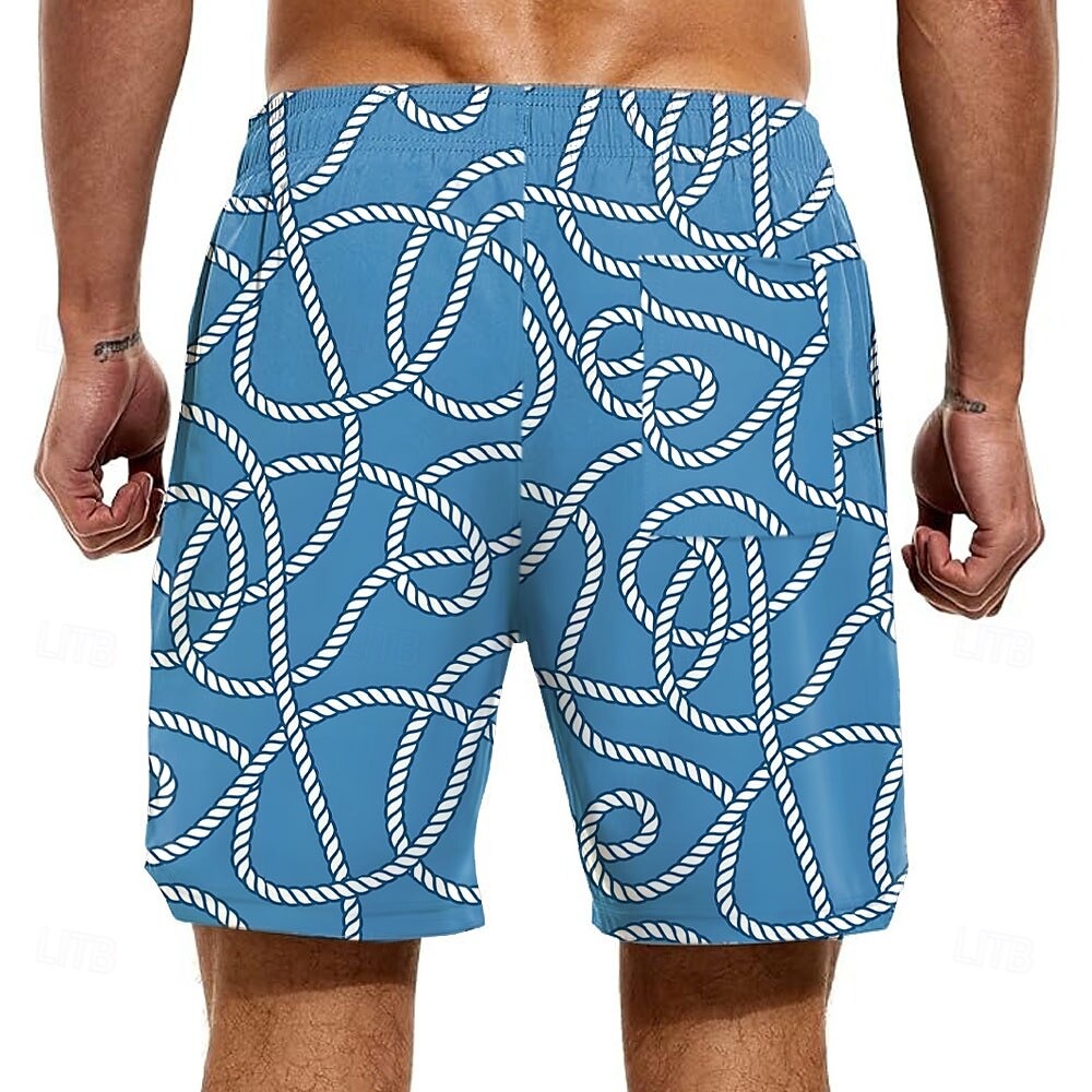 Men's Animal Funny Duck Lined Shorts 2 in 1 Board Shorts Swim Shorts Mid Waist Hawaiian Vacation Holiday Beach Wear Side Pockets With Compression Liner Elastic Drawstring Waist Designer Clothing