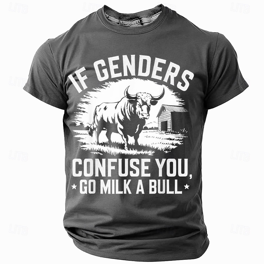  Men's Funny Slang T Shirt Short Sleeve T shirt 3D Print Crew Neck Shirt Fashion Daily Casual Street Casual Daily Red Blue Green Summer Spring All Seasons Clothing Apparel