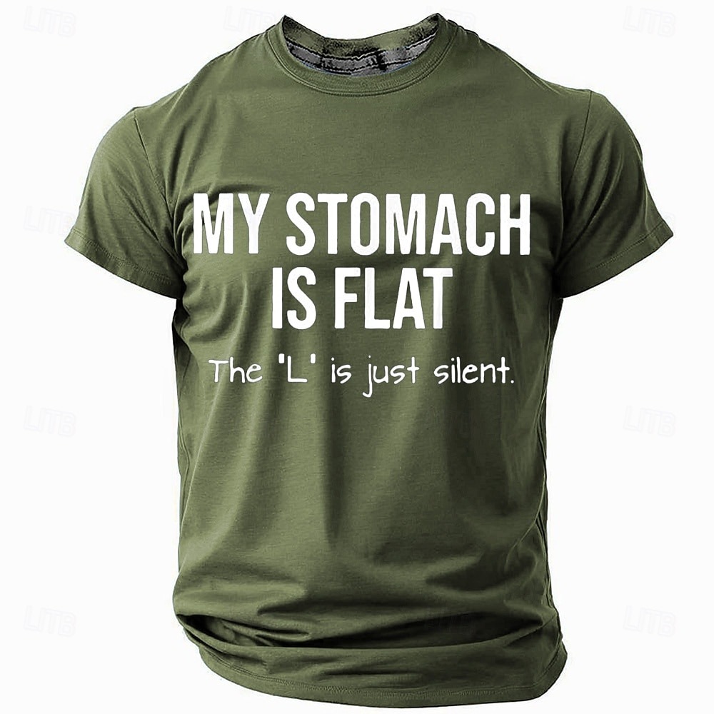 Men's Funny Slang T Shirt Short Sleeve T shirt 3D Print Crew Neck Shirt Fashion Daily Basic Street Casual Daily Black Blue Green Summer Spring All Seasons Clothing Apparel