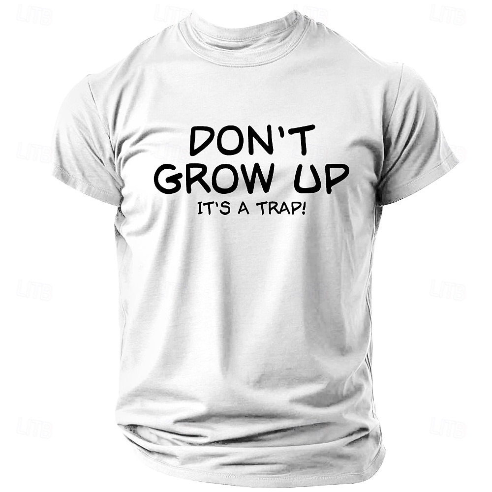 Men's Funny Slang T Shirt Short Sleeve T shirt 3D Print Crew Neck Shirt Fashion Daily Basic Street Casual Daily Black White Blue Summer Spring All Seasons Clothing Apparel S M L XL XXL XXXL #19771082
