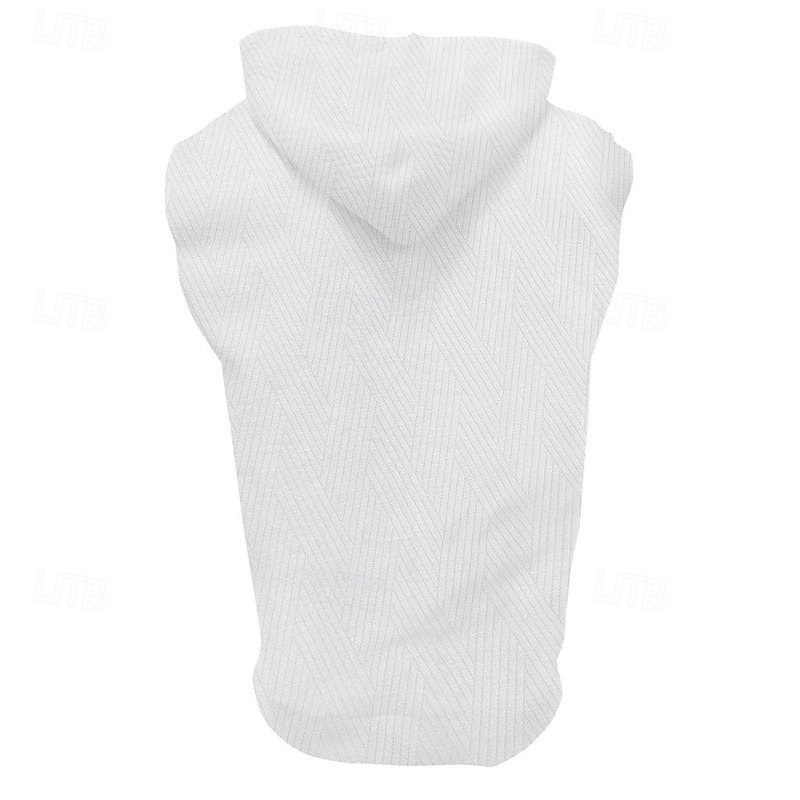 Men's Tank Top Vest Top Undershirt Sleeveless Shirt Sleeveless Hooded Summer Plain Fashion Designer Basic Jacquard Front Pocket Vacation Street Going out Black White Khaki Top Tee for Men