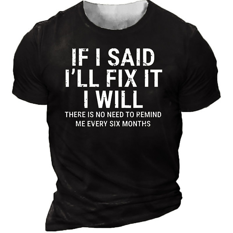 Men's Letter T shirt Graphic Tee Funny T Shirts Distressed T Shirt Short Sleeve T shirt 3D Print Crew Neck Shirt Vintage Sports Designer Outdoor Street Daily Black Army Green Red Summer Clothing