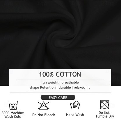 Men's Letter Printed Funny T Shirt Tee Top 100% Cotton Short Sleeve Graphic Shirt Black Comfortable Tee Vacation Street Fashion Designer Clothing