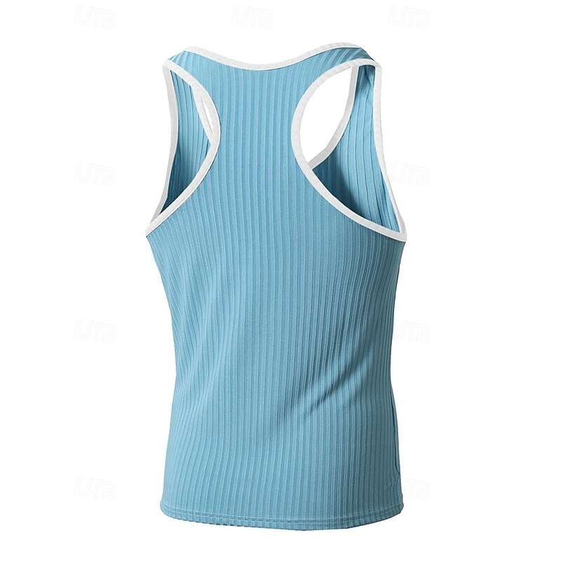 Men's Tank Top Vest Top Undershirt Sleeveless Shirt Sleeveless Crew Neck Summer Color Block Pit Strip Fashion Designer Basic Quick Dry Vacation Street Going out Black White Wine Top Tee for Men