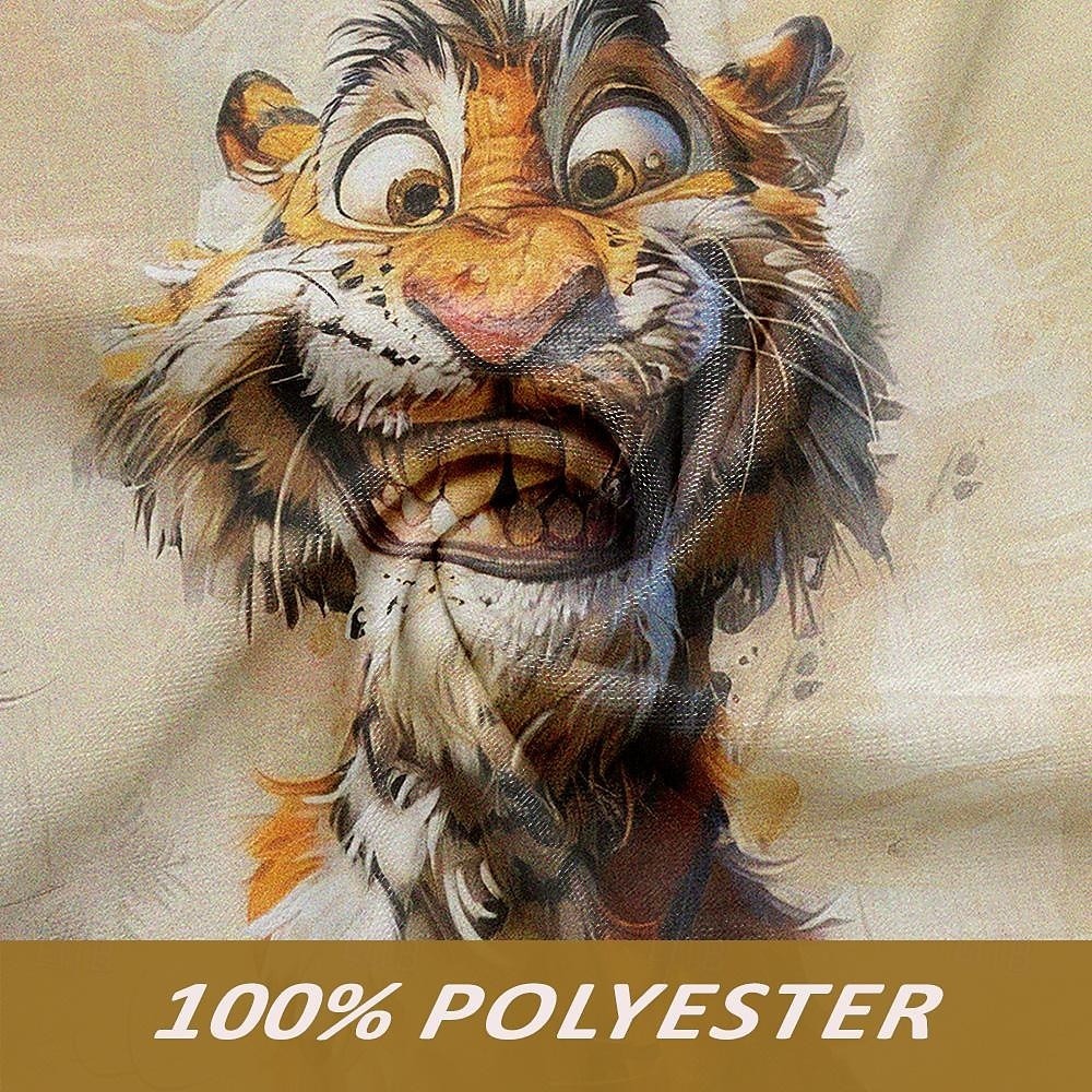 Men's Tiger T shirt Henley Shirt Long Sleeve T shirt 3D Print Crew Neck Shirt Designer Retro Vintage Street Casual Daily Green 1# Blue Purple Summer Spring Fall Clothing Apparel S M L XL XXL 3XL