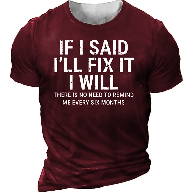 Men's Letter T shirt Graphic Tee Funny T Shirts Distressed T Shirt Short Sleeve T shirt 3D Print Crew Neck Shirt Vintage Sports Designer Outdoor Street Daily Black Army Green Red Summer Clothing