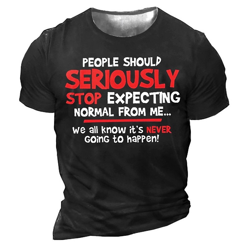 Men's Unisex Letter Graphic Prints T shirt Slogan T Shirts Distressed T Shirt Short Sleeve T shirt 3D Print Crew Neck Shirt Vintage Sports Designer Outdoor Street Daily Black Army Green Navy Blue