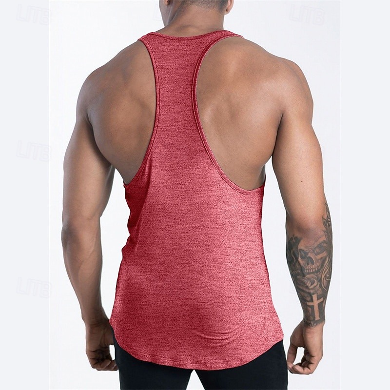 Men's Tank Top Vest Top Undershirt Sleeveless Shirt Sleeveless U Neck Summer Plain Fashion Designer Basic Vacation Street Going out Black Pink Navy Blue Top Tee for Men