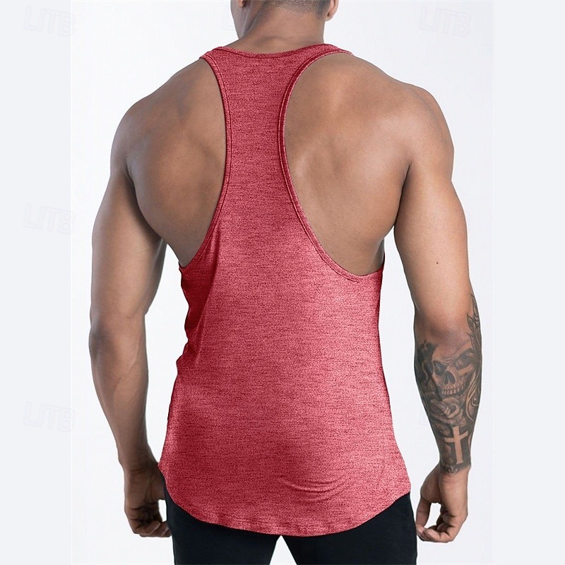 Men's Tank Top Vest Top Undershirt Sleeveless Shirt Sleeveless U Neck Summer Plain Fashion Designer Basic Vacation Street Going out Black Pink Navy Blue Top Tee for Men