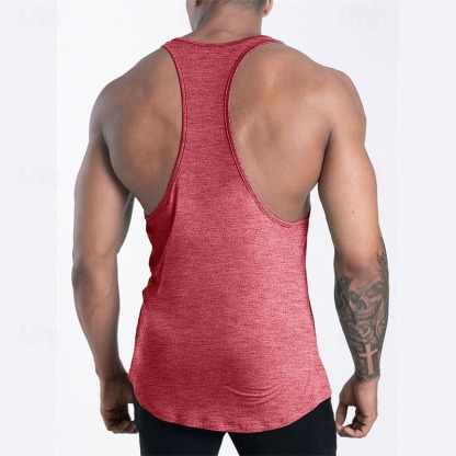 Men's Tank Top Vest Top Undershirt Sleeveless Shirt Sleeveless U Neck Summer Plain Fashion Designer Basic Vacation Street Going out Black Pink Navy Blue Top Tee for Men