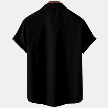 Men's Shirt Button Up Shirt Casual Shirt Summer Shirt Bowling Shirt Graphic Prints Musical Notes Turndown Black Pink Blue Green Street Daily Short Sleeve Print Clothing Apparel Fashion 1950s Casual