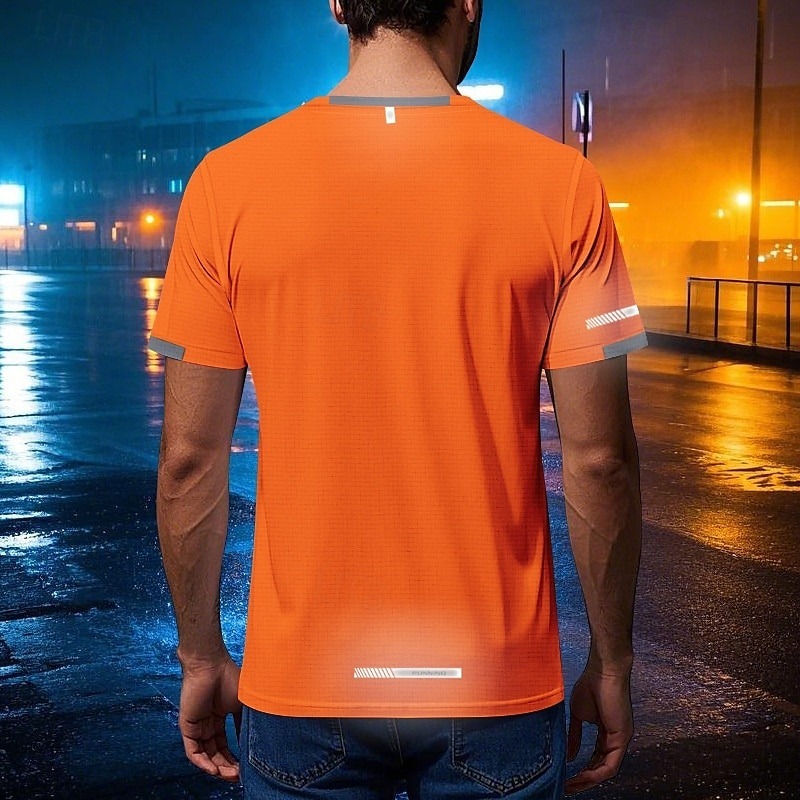 Men's T Shirt Muscle Shirts Short Sleeve Crewneck Summer Active Classic Sports & Outdoor Running Light Blue Black White Top Tee for Men