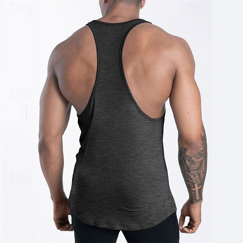 Men's Tank Top Vest Top Undershirt Sleeveless Shirt Sleeveless U Neck Summer Plain Fashion Designer Basic Vacation Street Going out Black Pink Navy Blue Top Tee for Men