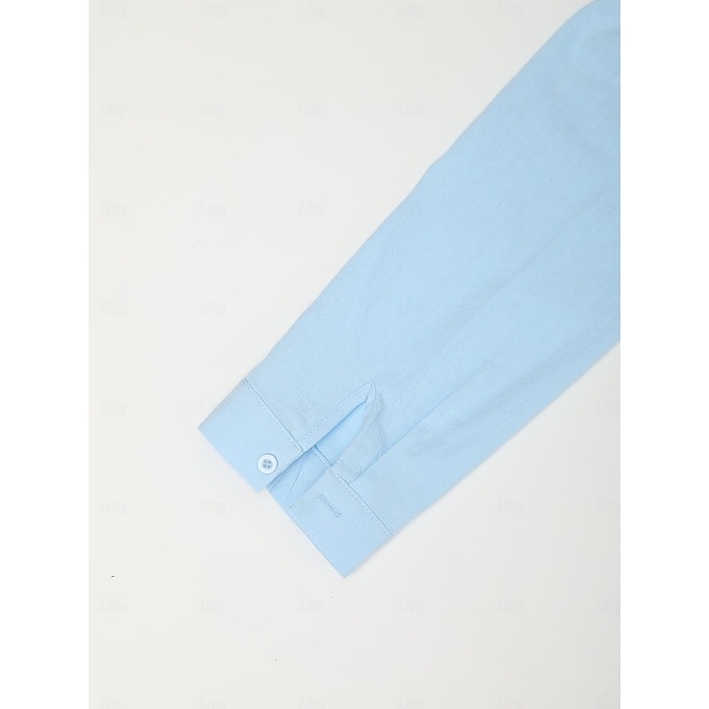 Men's Linen Shirt Summer Shirt Beach Wear Button Up Shirt Plain Casual Daily White Yellow Pink Blue Long Sleeve Lapel Spring & Summer Clothing Apparel Front Pocket