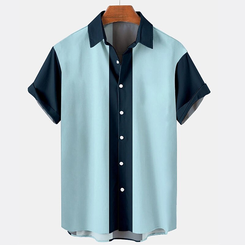 Men's Shirt Button Up Shirt Casual Shirt Summer Shirt Bowling Shirt Graphic Prints Musical Notes Turndown Black Pink Blue Green Street Daily Short Sleeve Print Clothing Apparel Fashion 1950s Casual