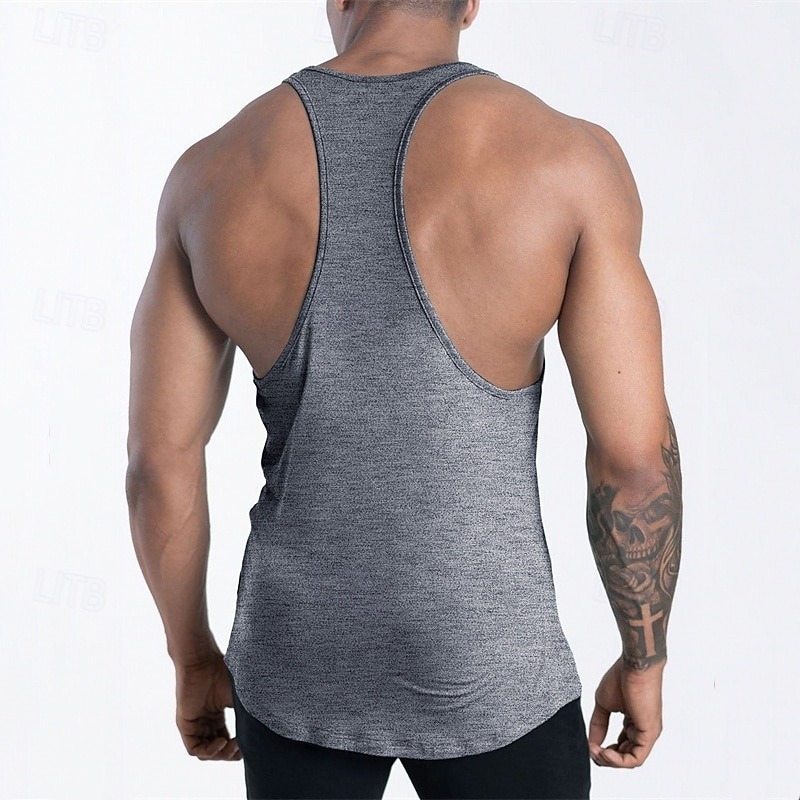 Men's Tank Top Vest Top Undershirt Sleeveless Shirt Sleeveless U Neck Summer Plain Fashion Designer Basic Vacation Street Going out Black Pink Navy Blue Top Tee for Men