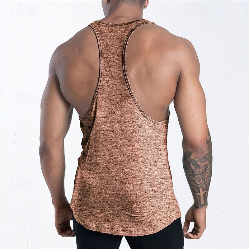 Men's Tank Top Vest Top Undershirt Sleeveless Shirt Sleeveless U Neck Summer Plain Fashion Designer Basic Vacation Street Going out Black Pink Navy Blue Top Tee for Men