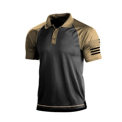 Men's Golf Polo Shirt Dark Grey Army Green Dark Navy Short Sleeve Sun Protection Moisture Wicking Top Summer Golf Attire Clothes Outfits Wear Apparel