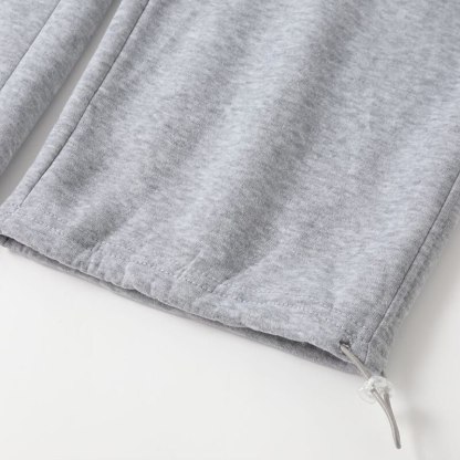 Men's Cargo Sweatpants Fleece Pants Sweatpants Joggers Trousers Drawstring Elastic Waist Multi Pocket Solid Color Windproof Outdoor Full Length Casual Daily Fashion Streetwear Loose Fit Black White