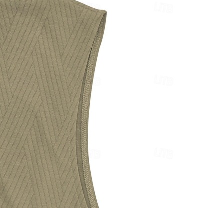 Men's Tank Top Vest Top Undershirt Sleeveless Shirt Sleeveless Hooded Summer Plain Fashion Designer Basic Jacquard Front Pocket Vacation Street Going out Black White Khaki Top Tee for Men