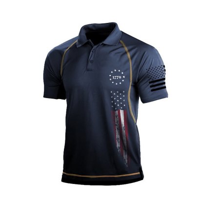 Men's Golf Polo Shirt Dark Grey Army Green Dark Navy Short Sleeve Sun Protection Moisture Wicking Top Summer Golf Attire Clothes Outfits Wear Apparel