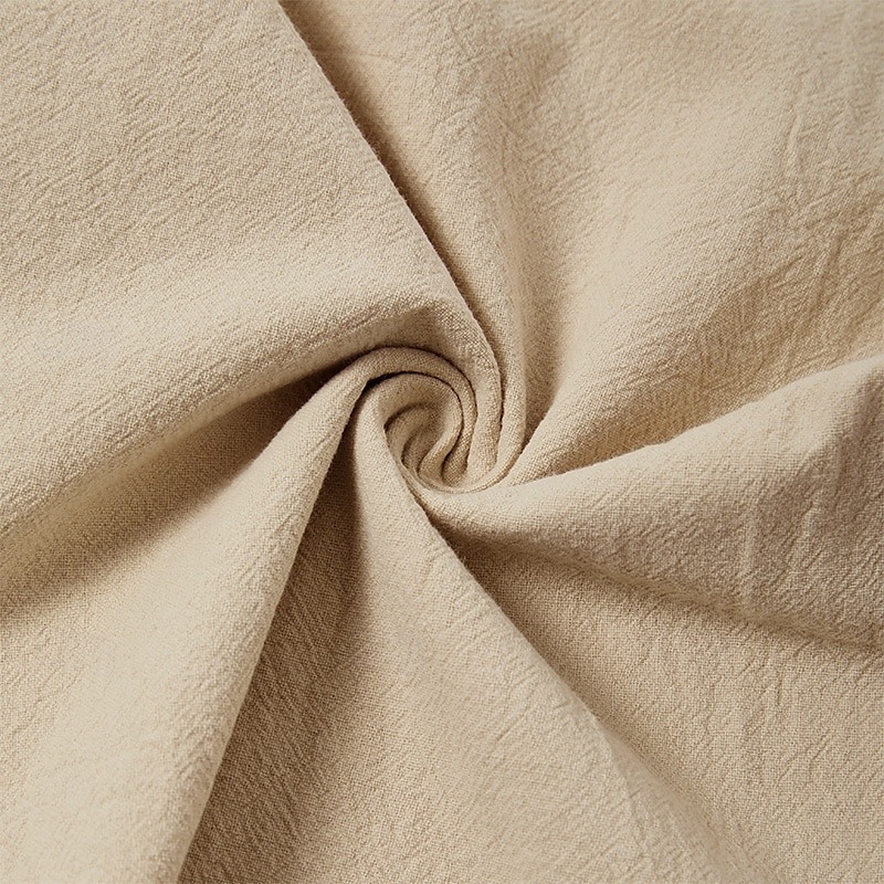 Men's Linen Pants Trousers Summer Pants Beach Pants Drawstring Elastic Waist Straight Leg Plain Comfort Breathable Casual Daily Holiday Fashion Classic Style Light Khaki Black