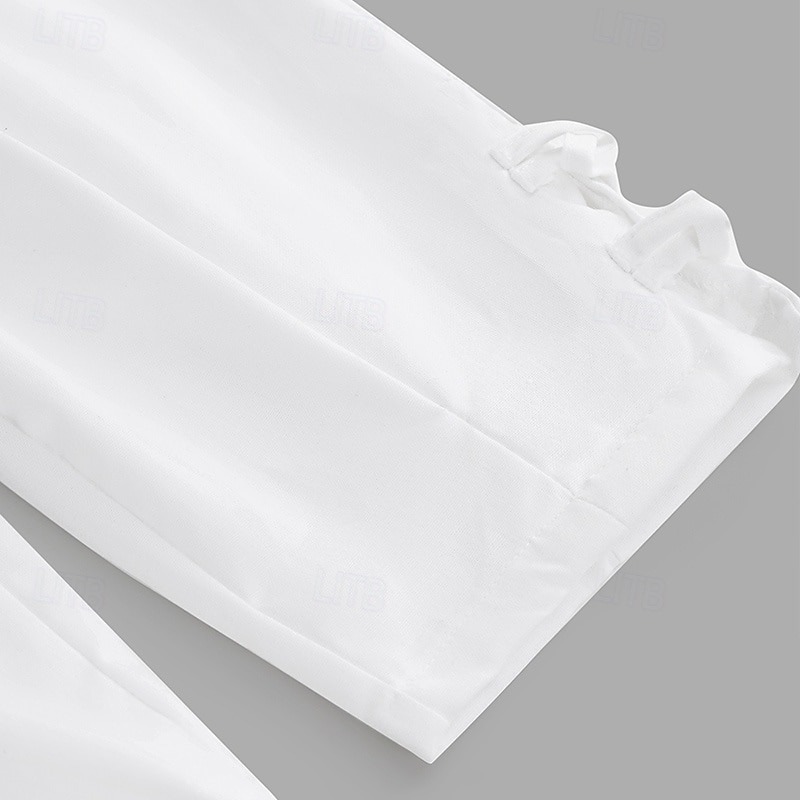 Men's Linen Pants Summer Pants Cropped Pants Beach Pants Drawstring Elastic Waist Plain Comfort Breathable Calf-Length Casual Daily Holiday Fashion Classic Style Black White