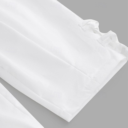 Men's Linen Pants Summer Pants Cropped Pants Beach Pants Drawstring Elastic Waist Plain Comfort Breathable Calf-Length Casual Daily Holiday Fashion Classic Style Black White