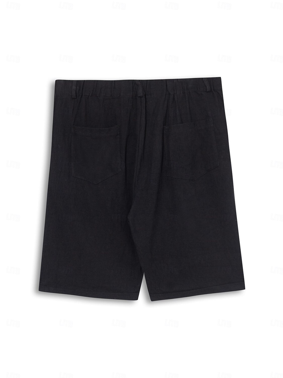 Men's Shorts Linen Shorts Summer Shorts Pleated Shorts Pocket Pleats Straight Leg Plain Comfort Breathable Short Casual Daily Holiday Linen Cotton Blend Fashion Designer Black White
