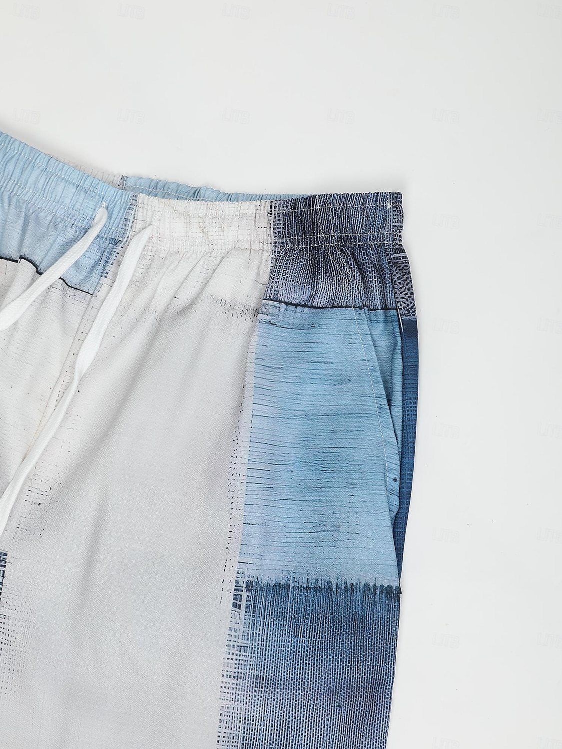 Plaid Color Block Men's Resort 3D Printed Casual Pants Trousers Elastic Waist Drawstring Loose Fit Straight-Leg Summer Beach Pants S TO 3XL