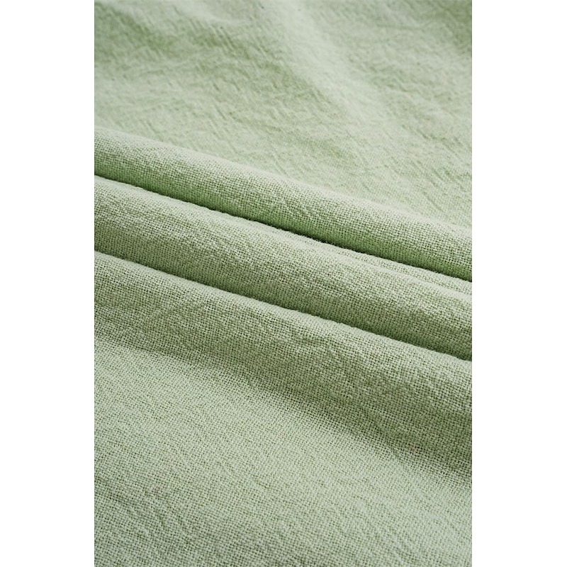 Men's Linen Shirt Summer Shirt Beach Wear Button Up Shirt Solid Color Vacation Curise Black White Pink Blue Short Sleeve Turndown Summer Clothing Apparel Button-Down