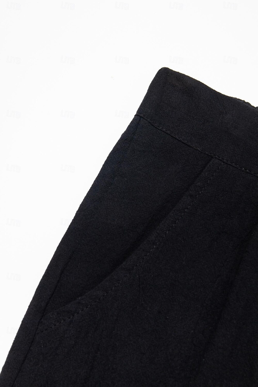 Men's Shorts Linen Shorts Summer Shorts Pleated Shorts Pocket Pleats Straight Leg Plain Comfort Breathable Short Casual Daily Holiday Linen Cotton Blend Fashion Designer Black White