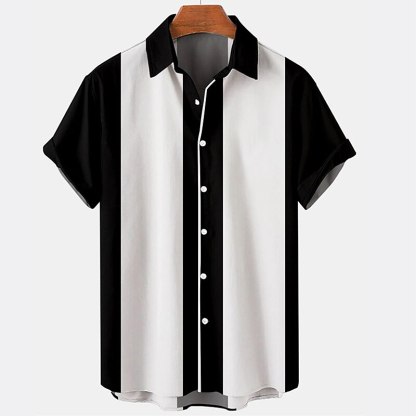 Men's Shirt Button Up Shirt Casual Shirt Summer Shirt Bowling Shirt Graphic Prints Musical Notes Turndown Black Pink Blue Green Street Daily Short Sleeve Print Clothing Apparel Fashion 1950s Casual