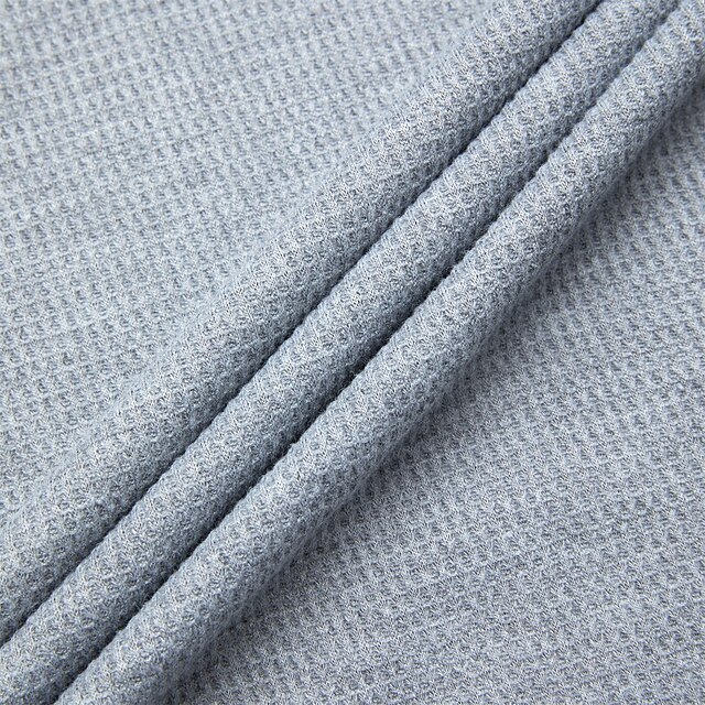 Men's Waffle Henley Shirt Tee Plaid Checkered Henley Outdoor Casual Short Sleeve Button Clothing Apparel Polyester Fashion Designer Comfortable