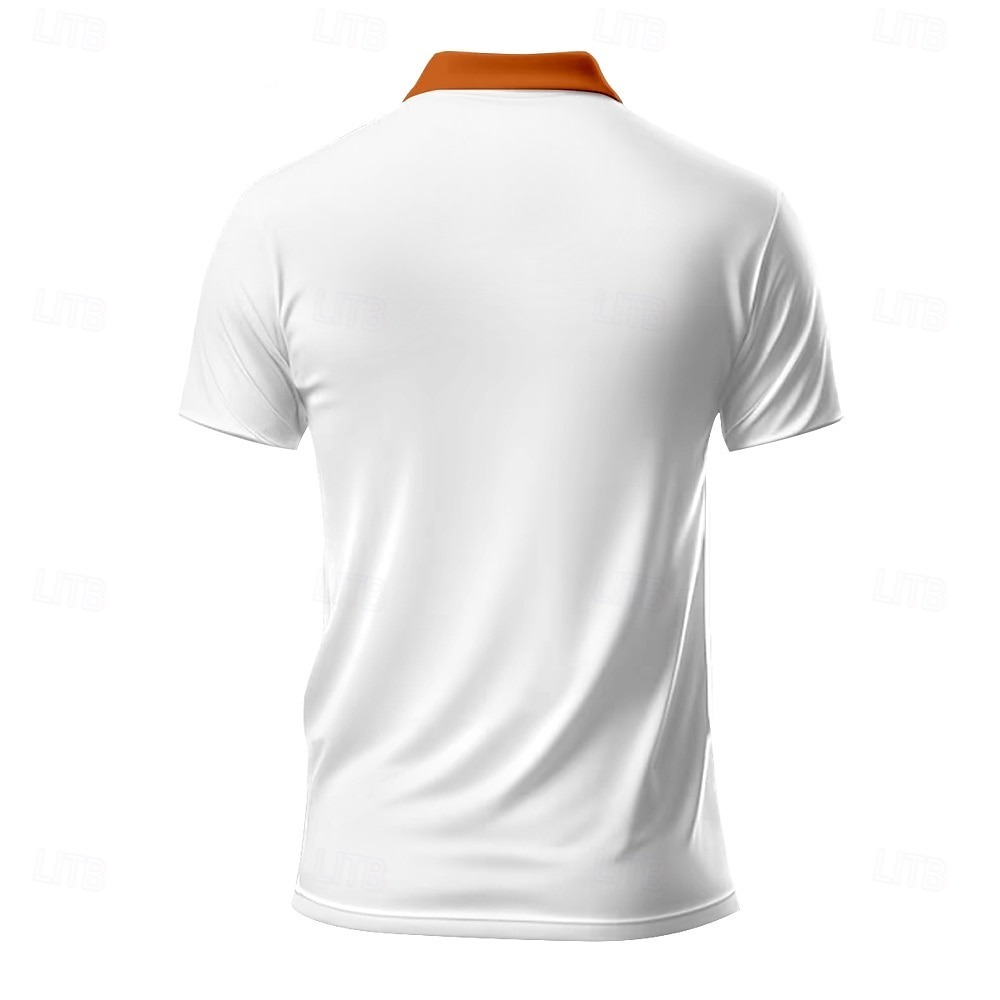 Men's Chicken Zip Polo Shirts Golf Shirt Short Sleeve Polo Shirts Collared Shirts Casual Funny Streetwear Vacation Wear Party Outfits 3D Print Quarter Zip Polo Black White Yellow