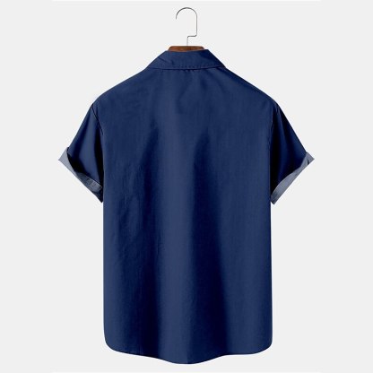 Men's Shirt Button Up Shirt Casual Shirt Summer Shirt Bowling Shirt Graphic Prints Musical Notes Turndown Black Pink Blue Green Street Daily Short Sleeve Print Clothing Apparel Fashion 1950s Casual