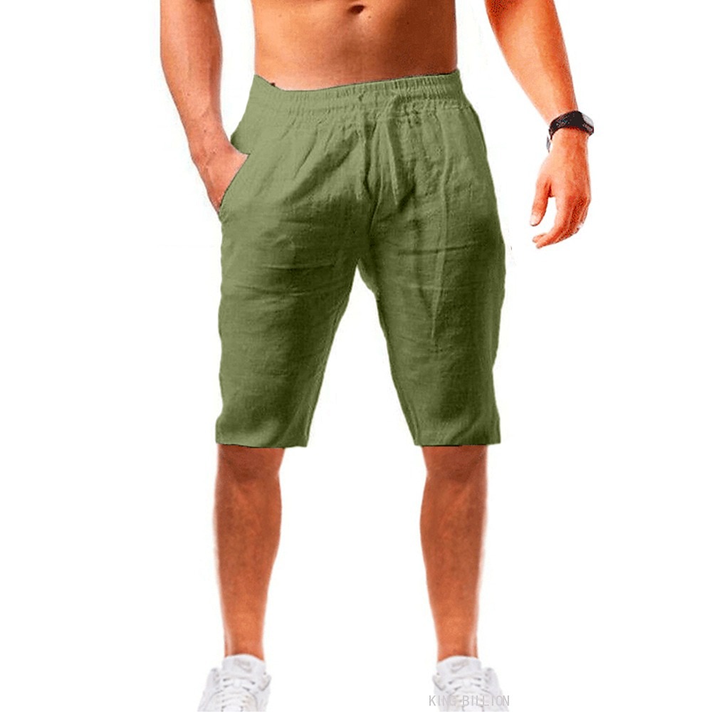 Men's Shorts Linen Shorts Summer Shorts Beach Shorts Drawstring Plain Yoga Business Beach Hawaiian Casual Light Khaki. Black