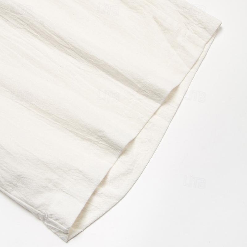 Men's Shorts Summer Shorts Beach Shorts Drawstring Plain Yoga Business Beach Hawaiian Casual Black White