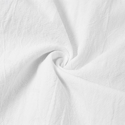 Men's Linen Pants Trousers Summer Pants Beach Pants Drawstring Elastic Waist Straight Leg Plain Comfort Breathable Full Length Outdoor Holiday Beach Vacation Fashion Black White